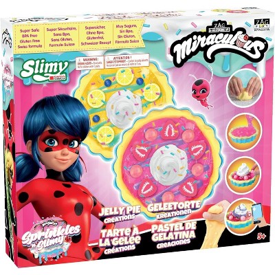 Miraculous Ladybug Sprinkles n' Slimy Birthday Cake, Slime Kit with Cake  Stand, Light Clay, Toppings, Decorations and Cooking Tools