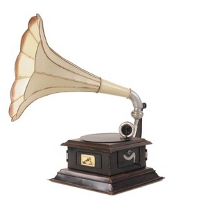 HomeRoots c1911 HMV Gramophone Built to Scale Model Sculpture - 1 of 4