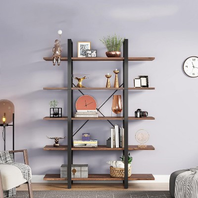 Hommoo 5-Tier Industrial Bookshelf
