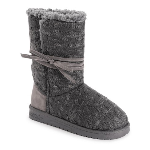MUK LUKS Women's Pull on Fashion Boot, Grey, 6 : : Clothing, Shoes  & Accessories