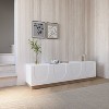 Nexera Nauraa TV Stand for TVs up to 80" White: Modern Console with Adjustable Shelves, Cable Management - 4 of 4