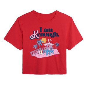 Women's - Barbie - I Am Kenough Lifeguard Stand Cropped Graphic T-Shirt - 1 of 3