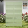 PexFix 72" x 47" Louvered Design Metal Privacy Screen Freestanding Outdoor Divider Panel for Patio Deck Balcony Heavy Duty Base Weatherproof Green - 3 of 4