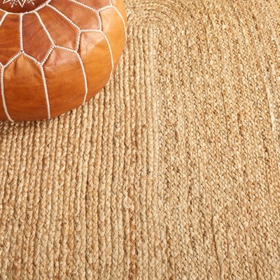Natural Oval Handmade Braided Jute Area Rug 6' x 9'