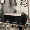XINGHANZHENXUAN Entryway Storage Bench with 2 Drawers & 2 Cabinets, Shoe Bench with Removable Cushion - 4 of 4