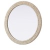 Elegant Lighting Round Cornhusk Mirror 42x42 in Linen White - 4 of 4