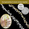 4E's Novelty Set of 4 Crystal Beaded Christmas Tree Garland Ornaments - Silver & Gold Bead Garland for Christmas Tree Decorations Acrylic Twist - 2 of 4