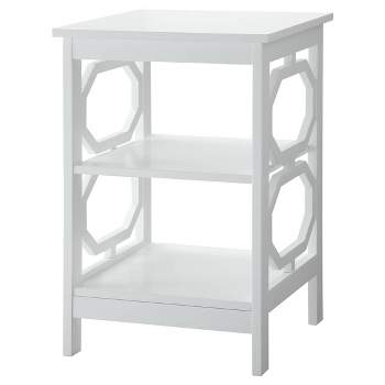 End Table - Stackable Contemporary Minimalist Modular Cube Accent Table  Double Shelves For Bedroom, Living Room Or Office By Hastings Home (gray) :  Target