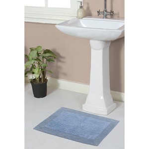 Home Weavers Luxury Collection 100% Cotton Tufted Bathroom Rug, Non-Slip Latex Bath Rug - 1 of 4