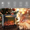 NAYSAYE Indoor Fireplace Three Sided Glass Stove with Adjustable Flame for Living Room, Black, 23.9"*9.4"*22.4" - 3 of 4