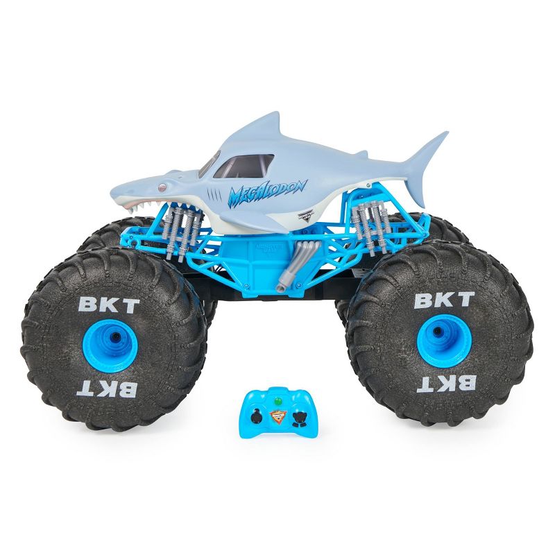 Monster Jam Official Mega Megalodon All-Terrain Remote Control Monster Truck with Lights - 1:6 Scale, 5 of 12