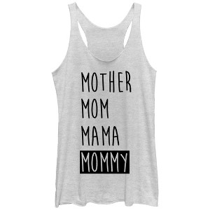 Women's CHIN UP Mom Mama Mommy Racerback Tank Top - 1 of 3