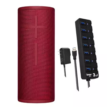 flugt national flag Konkurrere Ultimate Ears Boom 3 Wireless Bluetooth Speaker Pair (red) With 7-port Usb  Hub : Target