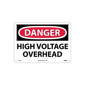 National Marker High Voltage Overhead 10X14 .040 Aluminum Danger Sign D553AB - 1 of 1