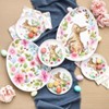 The Lakeside Collection Floral Easter Bunny Tabletop Serving for Entertaining Home Decor - Set of 2 16'' Serving Platters - 4 of 4