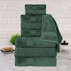 Chevron Zero Twist Cotton Solid and Jacquard Hand Towel Set of 6 by Blue Nile Mills - 2 of 4