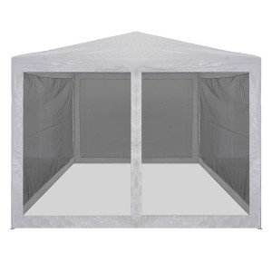 vidaXL Party Tent White and black Powder-coated steel frame Large - 1 of 4