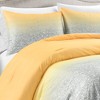 2pc Twin Glitter Ombre Metallic Print Kids' Comforter Set Yellow/Gray - Lush Décor: Kids Bedding, Microfiber, Abstract Pattern - image 2 of 4