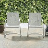 HomeStock Bates 2Pc Outdoor Metal Armchair Set Includes 2 Armchairs - 2 of 4