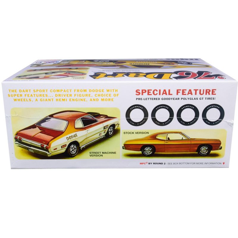 Skill 2 Model Kit 1976 Dodge Dart Sport with Two Figurines 3 in 1 Kit 1/25 Scale Model by MPC, 3 of 5