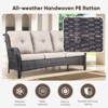 Buenhomino 6 Pieces Patio Furniture Set, Wicker Patio Conversation Sets, Outdoor Rattan Sofa Chairs with Coffee Table, High Back, Ottoman, Cushions - 4 of 4