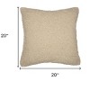 20"  Throw Pillow With Shag - 3 of 4