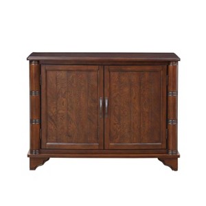 Hostack 40" Sideboard Console Table with Adjustable Storage Shelf for Entry Way and Living Room, Light Espresso - 1 of 4