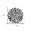 Gray Silver And Charcoal Floral Washable Indoor Outdoor Area Rug - 3 of 4