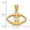 Black Bow Jewelry 14k Yellow Gold Plated Sterling Silver Indiana Hoosiers NCAA Pendant - 3 of 4