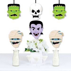Big Dot of Happiness Halloween Monsters - Decorations DIY Skeleton, Dracula, Frankenstein, and Mummy Party Essentials - Set of 20 - 1 of 4