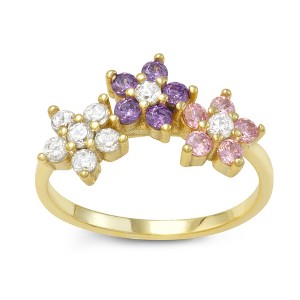 Junior Jewels 14K Gold Over Sterling Silver Cubic Zirconia Ring, 3 - 1 of 2