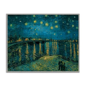 Stupell Industries Classic Starry Night Over Rhone Van Gogh Framed Giclee Art - 1 of 4