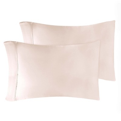 Premium Cotton 400 Thread Count Solid Pillowcase Set of 2 by Blue Nile Mills