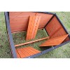 Okak 46IN Outdoor & Indoor Dog House with Metal Frame and Wooden Surface, Weatherproof Dog Kennel with Raised Feet for Large Dogs, Brown+Black - 4 of 4