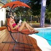 FDW Hammock Curved Hanging Chaise Lounge Chair with Adjustable Canopy and Removable Cushions - 2 of 4
