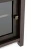 48" Solid Wood TV Media Stand with Handcrafted Dark Mahogany Brown Stain and Tempered Glass Doors for Living Room and Bedroom - 4 of 4