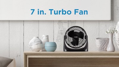 BLACK+DECKER Turbo Desk Fan – Electric Portable 7-Inch Table Fan -  Adjustable