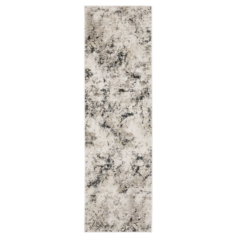Nirvan Distressed Abstract Indoor Area Rug Ivory/Gray - Captiv8e Designs, 1 of 11