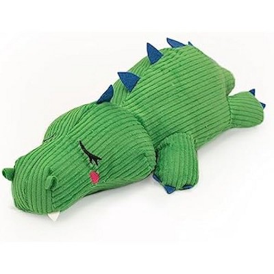 ZippyPaws Snooziez with Shhqueaker - Silent Squeaker Dog Toys, Chew Toy with Ultrasonic Squeaker - Alligator