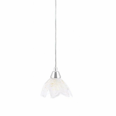 Toltec Lighting Any 1 - Light Pendant in  Chrome with 7" Gold Ice Shade