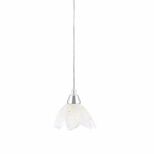 Toltec Lighting Any 1 - Light Pendant in  Chrome with 7" Gold Ice Shade - 1 of 1