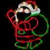 Northlight 17.5" Lighted Santa Claus with Gift Sack Outdoor Christmas Window Silhouette - 2 of 4
