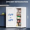 ZAFRO 6.0 Cu. ft Upright Freezer, Small Stand Up Freezer with Adjustable Thermostat, Removable Glass Shelves, for Bedroom/Home/Dorms,White - 3 of 4