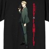 Spy X Family Loid Forger Crew Neck Short Sleeve Men's Black T-shirt - 2 of 3