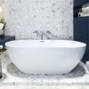 WOWOW 2-Handle Wall Mount Bath Tub Faucet with 12 in. Long Spout - 2 of 4