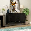 Hitow Sleek Horizontal Dresser with 9 Drawers and Metal Knobs with Metal Feet - image 2 of 4