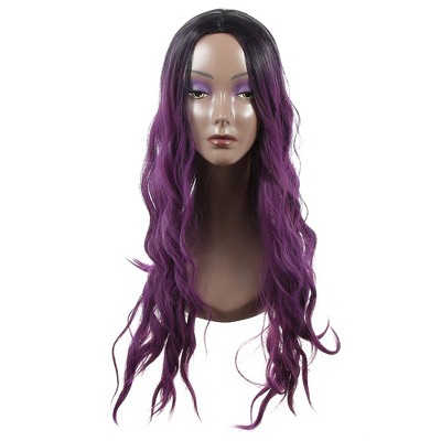Unique Bargains Women's Lady Curly Human Hair Wigs 28" with Wig Cap