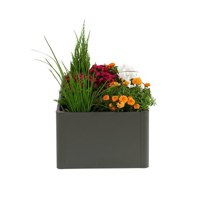 Urban Charcoal 17" Tall Modern Metal Raised Garden Bed