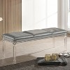 TiramisuBest Gold Bedroom Bench - Champagne Solid Wood & MDF Entryway, 54x18x19 Inches - 3 of 4