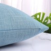 PiccoCasa Linen Blank Cotton Lined Cushion Decors Square Throw Pillowcases 2Pcs - 3 of 4